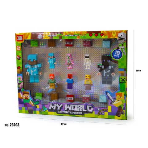 Набір фігурок Майнкрафт, 32x24 см, 23203