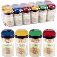 Зубочистки бамбукові в круглому боксі X1-44 140 шт