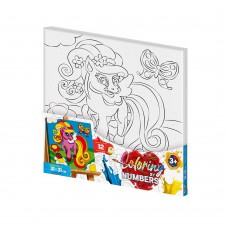 Креативна творчість "Розмальовка за номерами "Coloring by numbers" 31см*31см с.1 №2 поні