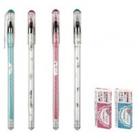 Набір гелевих ручок Квіти, чорна, 12 шт.