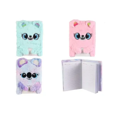 Блокнот пухнастий Ведмедик, 80 аркушів, лінійка, 70 г/м² (В асортименті)