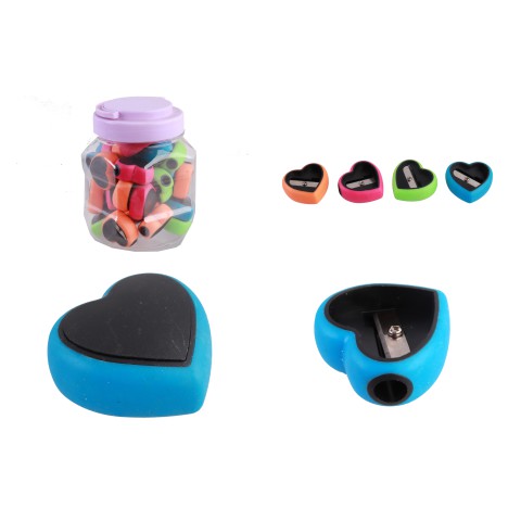 Стругачка дитяча Сердечко, 3.5x3.5x1.5 см, 30 шт., 20169