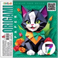 Папір для орігамі, 160x160 мм, 35 аркушів, 7 кольорів