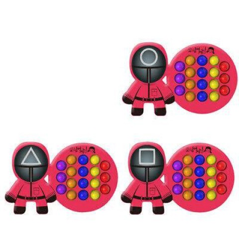 Антистрес сімпл-дімпл, герой із серіалу Гра в кальмара Netflix, червоний, 20 см