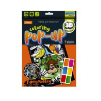 Набір для творчості 3D картинка з фарбами Весела мавпочка