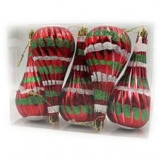 Елочные украшения "Украшение" 6шт PVC 1шт/этик