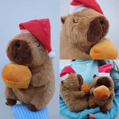 М’яка іграшка Новорічна Капібара, 24 см