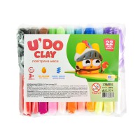 Набір для творчості з повітряною масою U’DO Clay, 30872, 22 кольори, Strateg