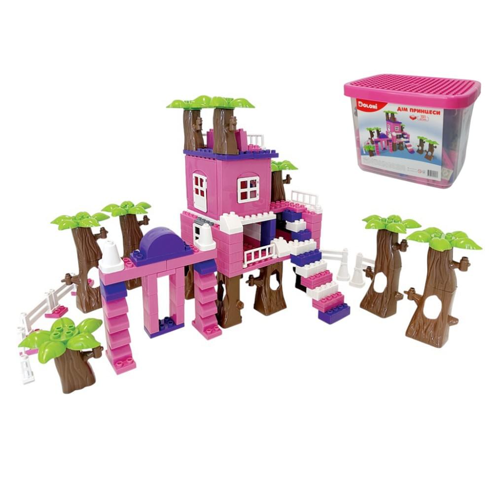 Конструктор Фламінго "Дім принцеси" 151 деталь, у пластиковому боксі 013888/03