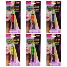 Косметика крейда для волосся, мікс 6 кольорів планш. 20см /240/