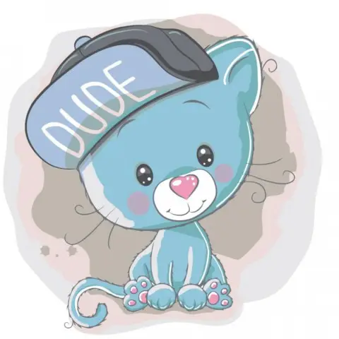 Набір для розпису по номерах Кошеня в шапці, Strateg, 30x30 см, ES046