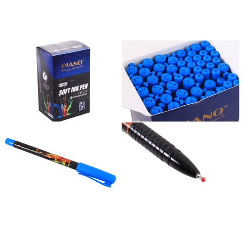 Ручка масляна Piano Всплеск, синя, 50 шт., 1153A-PT