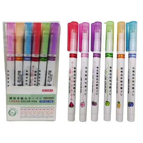 Набір роликових маркерів, 6 шт., з малюнками