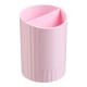 Склянка для письмового приладдя Pastel, кругла, на два відділення, рожева