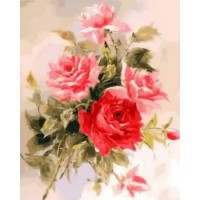 Алмазна мозаїка на підрамнику Троянди 40×50 см 71062_BGLE