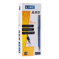 Ручка кулькова/масляна AXO, синя, 1.0 мм, LINC, 12 шт., 412082