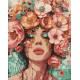 Набір з алмазною мозаїкою Дівчина у квітах AMO8029, 40x50 см