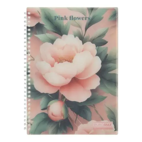 Зошит для нотаток BUROMAX, В5, 80 арк., клітинка, спіраль, пластикова обкладинка, BM.2586-10