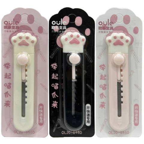 Ніж канцелярський у блістері Лапка, 9.5 см, 8480 (В асортименті)