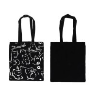 Еко-сумка з ручками чорна з малюнком 3537-2 35×37 см