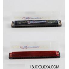 Губна гармошка 2 кольори,у футлярі 18*3*4см /480-2/