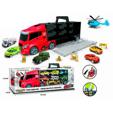 Трейлер, 39 см, транспорт 6 шт., від 7 см, дорожні знаки, 40x15x9.5 см