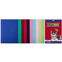 Набір кольорового паперу двосторонній DARK+NEON, А4, 10 кольорів, 50 аркушів, 80 г/м², BM.27211150-99