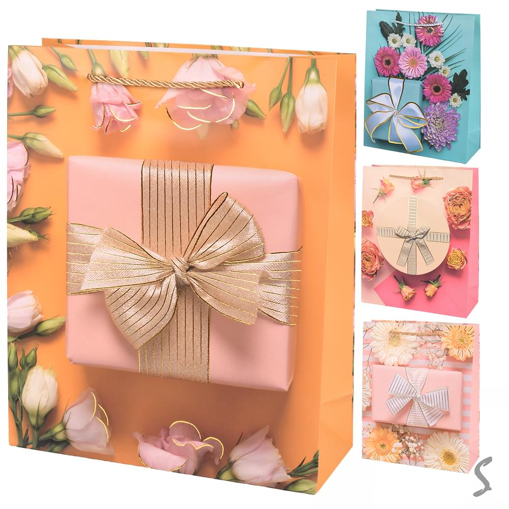 Пакет подарунковий паперовий M "Mood" 26*32*10см R34666-M, ціна за 6 шт. /480/