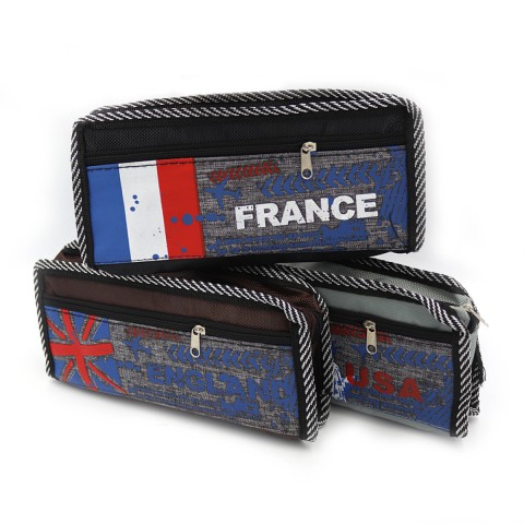 Пенал Флаг, 2 відділення, 20x9x3.5 см, 1712-2CY (В асортименті)