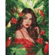 Набір з алмазною мозаїкою Тропічна принцеса Ideyka AMO8061, 40x50 см