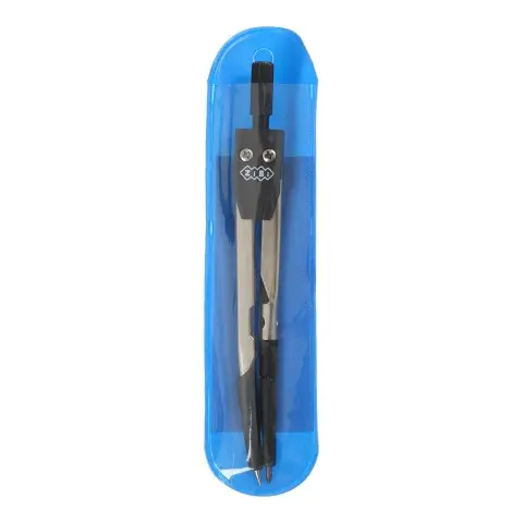 Циркуль, у м’якому PVC чохлі, чорний, Smart