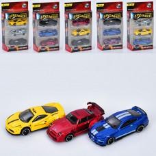 Набір машинок метал, 3шт, 1:64, 7см, мікс видів, в кор-ці, 11-19-4,5см /72/
