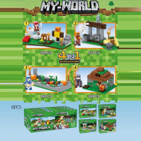 Конструктор Minecraft від 85 деталей (в асортименті)