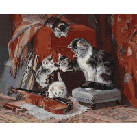 Набір для розпису по номерах Маленькі музиканти, 40x50 см