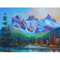 Алмазна мозаїка на підрамнику Гори 40×50 см 71161_BGLE