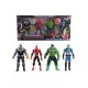 Набір героїв 4 фігурки підсвічування висота 15 см рухливі кінцівки аксесуари 2164