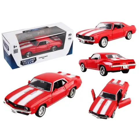 Автомодель Chevrolet Camaro 1969, 250336, червоний