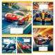 Зошити учнівські 12 аркушів клітинка Тверда Sports car, 25 шт. в упаковці