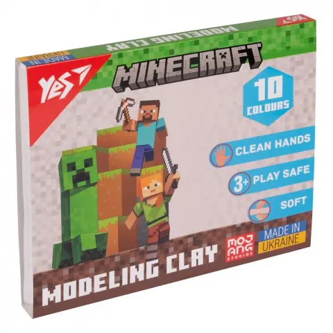 Пластилін Yes Minecraft, 10 кольорів, 200 г