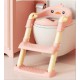 Сидіння для унітазу дитяче Bimbo, рожеве, зі сходами та ручками
