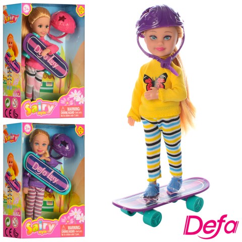 Лялька DEFA 13,5 см скейт шолом (в асортименті) 8295