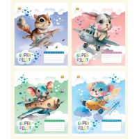 Зошити учнівські 12 аркушів коса лінія 25 штук в упаковці ТЕ43110