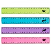 Лінійка YES, 20 см, кольорова, прозора, 12 шт. в упаковці