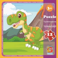 Пазли G-Toys Динозаври, 12 елементів, LD07
