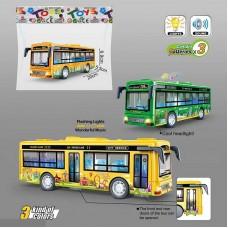 Автобус 2 кольори, інерція, звук, підсвічування, у п/е /110/