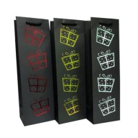 Подарунковий пакет високий картонний, 200 г/м², 12x35x8 см, 6 шт. в упаковці (В асортименті)