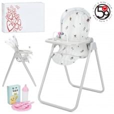 Стілець для годування для ляльки, д40-ш32,5-в61см, дуга, метал+пластик,посуд, пляшечка, в кор-ці, 48-33-9,5см /4/