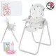 Стілець для годування ляльки метал+пластик посуд пляшечка T771051