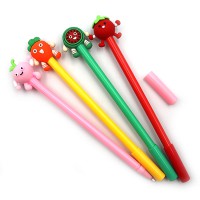 Ручка дитяча з іграшкою Авокадо, гелева, синя, 12 шт. (В асортименті)