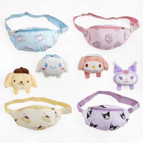 Сумочка-бананка, одне відділення, м’який значок, C68148 (В асортименті)